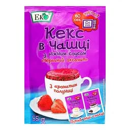 Суміш для випікання Еко Кекс у чашці Червоний оксамит, 55 г (822034)