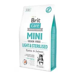 Сухой корм Brit Care GF Mini Light & Sterilised 2 кг для стерилизованных собак.