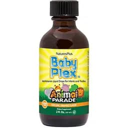 Мультивитамины для новорожденных NaturesPlus Baby Plex Animal Parade Апельсин 60 мл