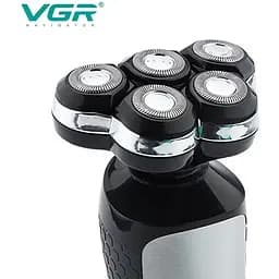Чоловіча акумуляторна роторна електробритва шейвер VGR V-385 LED дисплей 5Вт LI-on 1200 mAh чорна - мініатюра 3
