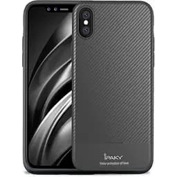 Чохол-накладка iPaky Carbon Fiber Series/TPU Case With Carbon Fiber Apple iPhone XS Max Gray