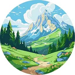 Картина за номерами Ideyka Зелена долина d26 см (KHO-R1041)