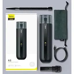 Автомобільний пилосос Baseus A2 Car Vacuum Cleaner 6000 mAh акумуляторний для салону автомобіля Чорний - мініатюра 2
