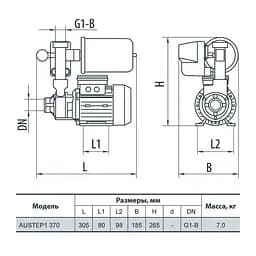 Насосна станція Rudes AUSTEP 1370 - мініатюра 3