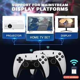 Ігрова приставка GameStick M8 Pro 2.4G Біло-чорний, HDMI-приставка для телевізора з бездротовими джойстиками - мініатюра 6