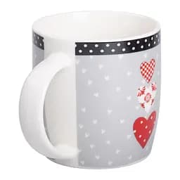 Чашка порцелянова I love you 400 мл, сірий з червоним Liling Rongxiang Ceramic RX-N240147R - мініатюра 2