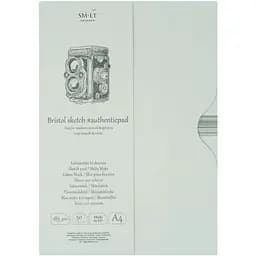 Склейка для ескізів в папці SM-LT Art Authentic (Bristol) А4 185г/м2 50л білий та гладкий папір
