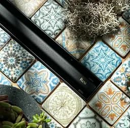 Трап для душу Rea Neox 100 Slim Pro black REA-G2712 - мініатюра 5