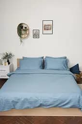 Комплект постельного белья Moon&Star Детский 110x140 см наволочки 2x50x50 см Ultramarine Satin Stripe