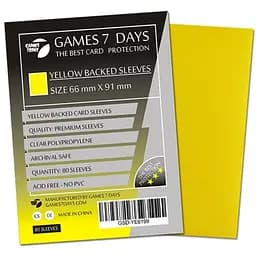 Аксессуар Games 7 Days Протекторы для карт Games7Days 66 х 91 мм MTG, 80 шт. Yellow PREMIUM (GSD-YE6691)