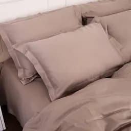 Наволочка MirSon Tencel №08 Beige 40х40 см темно-бежева (2200009637186) - мініатюра 7