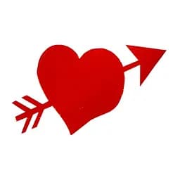 Наклейка Сердце со стрелой