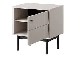 Тумба приліжкова Perfect Home Джапанді / Japandi S54 1-дверна Кашемір (PFH-091467) - мініатюра 2