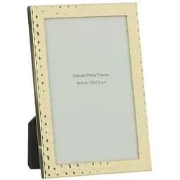 Фоторамка J-Line металева рельєфна 10х15 см золота (27401)