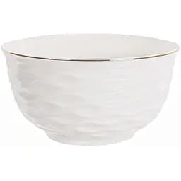 Салатник Lefard Золотая волна 13х7 см белый с золотым (359-478-4)