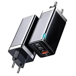 Швидкий зарядний пристрій Baseus Gan2 65 W блок живлення 2*type-C + USB - мініатюра 2