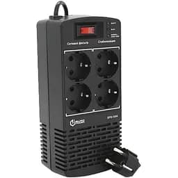 Стабілізатор напруги релейний Europower EPX-1004 1000VA 500W 4 розетки Schuko 220 В ±10% настільний чорний