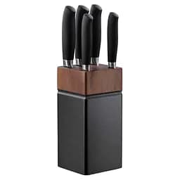 Набор ножей Ardesto Black Mars деревяный блок 6 приборов (AR2020SW)