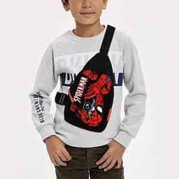 Сумка через плече дитяча Людина-павук 29х17 см сумка слінг для хлопчика (02273)