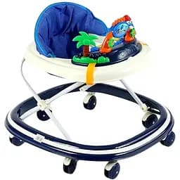 Дитячі ходунки Joy В-61030 з музичною панеллю регулюванням висоти та силіконовими колесами сині