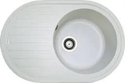 Кухонная мойка Adamant ELLIPSIS белая 765x495x200 мм, с крылом 76,5 см