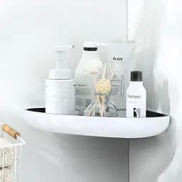 Полиця кутова МВМ My Home BP-26 біла з чорним (BP-26 WHITE/BLACK) - мініатюра 5