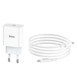 Зарядний пристрій Hoco C76A Plus Speed Source PD 20 W блок швидкий + кабель Type-C to Lightning - мініатюра 3