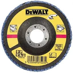 Круг шлифовальный DeWalt лепестковый металл 125x22.23 мм G 80 мкм (DT3310)