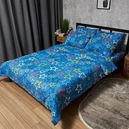 Комплект постільної білизни Moon&Star Бязь Gold Люкс Galaxy Dreams King Size 220x240 наволочки 4х50х70