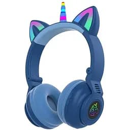 Детские беспроводные наушники Opt-Top Единорог Cat STN-27 LED Bluetooth с кошачьими ушками (1756374756)