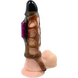 Насадка на пенис с вибрацией Pretty Love Harrison 18 см черный