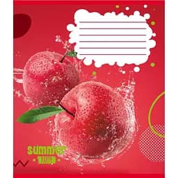 Зошит учнівський "Фрукти у воді" Leader 024-550016K-3 в клітинку, 24 аркуші