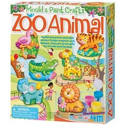 Набор для создания магнитов из гипса 4M Mould & Paint Crafts Зоопарк (00-04753)