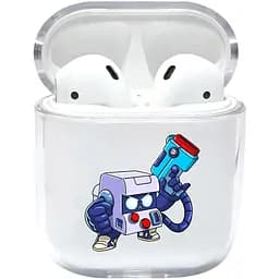 Прозорий силіконовий чохол Apple AirPods з малюнком - 8-BIT / Brawls Stars (KAP1103)