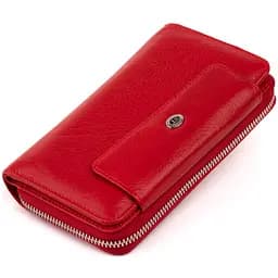Гаманець зі шкіри на клямці ST Leather 19343 червоний