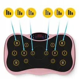 Віброплатформа для тренувань 4FIZJO Ultra+ з пультом та еспандерами Black/Pink (P-5905973402880) - мініатюра 4