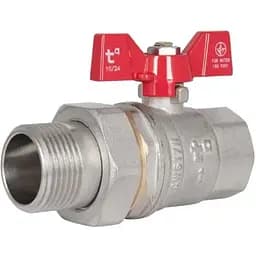 Кран кульовий Thermo Alliance "Американка" Standart 1" ВЗ прямий, PN40, метелик SD220W25