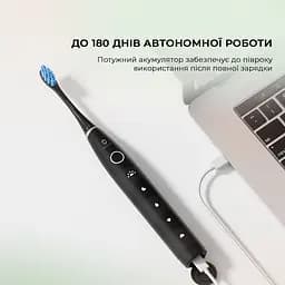 Розумна зубна електрощітка Oclean Flow S Electric Toothbrush Black (6970810557343) - мініатюра 7