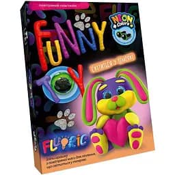 Набор креативного творчества Danko Toys Air Clay Fluoric Зайка ARCL-FL-01, 4 цвета