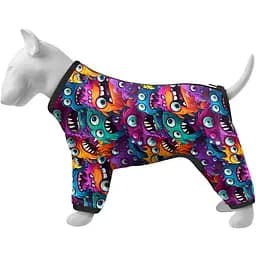 Ветровка для собак Waudog Clothes рисунок Зубастые монстры XS30 В 43-45 см С 27-30 см  