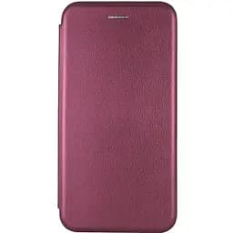 Шкіряний чохол-книжка Classy для Samsung Galaxy A21s Бордовий