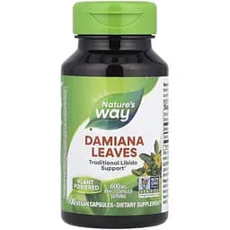 Листя даміани Nature's Way Damiana, 100 вегакапсул для загального тонусу організму