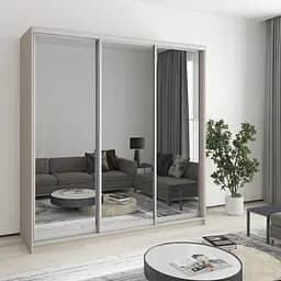 Шкаф-купе трехдверный MebelStar Комбо AL 3 Зеркала 200x60x240 см Кашемир (MBS-1787)