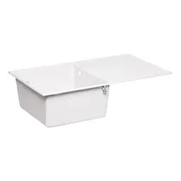 Кухонна мийка Lidz 860x500/240 WHI-01 (LIDZWHI01860500240) - мініатюра 4