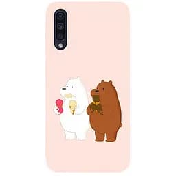 Чохол-накладка Toto Matt TPU 2 mm Print Case Samsung Galaxy A30s/A50/A50s #66 Bear Icecreame Sand pink