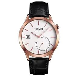 Чоловічий кварцовий годинник Skmei 1581 Prestige чорні з рожевим - мініатюра 2