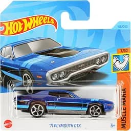 Базова машинка Hot Wheels Muscle Mania 71 Plymouth GTX синя (5785)