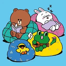 Картина по номерам Santi Лайн Френдс Браун Саллі Коні та Леонард на відпочинку 25х25см (955370)