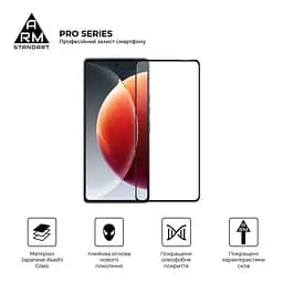 Захисне скло на TECNO Camon 30 (CL6) з олеофобним покриттям, Pro, повне проклеювання, антистатичний і пиловідштовхуючий шар, 9H, самоклеючеся, 2.5D, на весь екран, антистатичний клей, ArmorStandart (ARM77128) - мініатюра 2