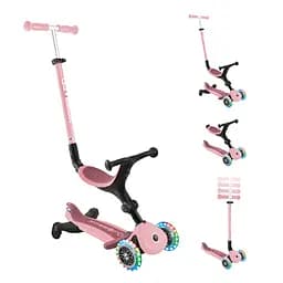 Самокат Globber Go Up Active Lights 360 колеса світяться до 20/50кг від 1 року пастельно-рожевий (749-310) - мініатюра 3